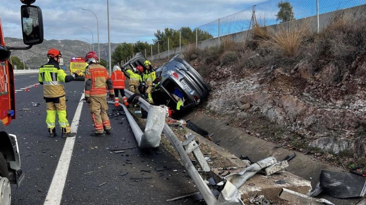 Accidente en Castellón: Impactante salida de vía de un vehículo en la CV-10