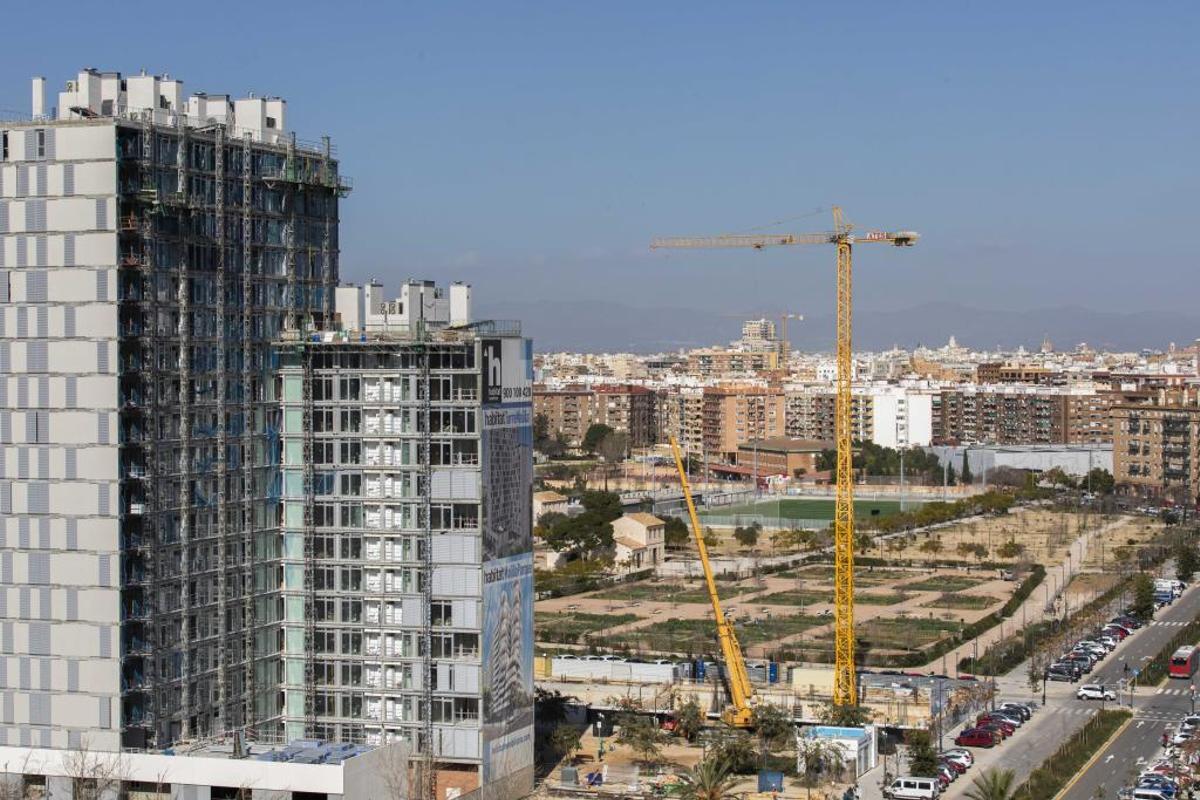 Uno de los sectores urbanísticos con viviendas que se desarrolla en València.