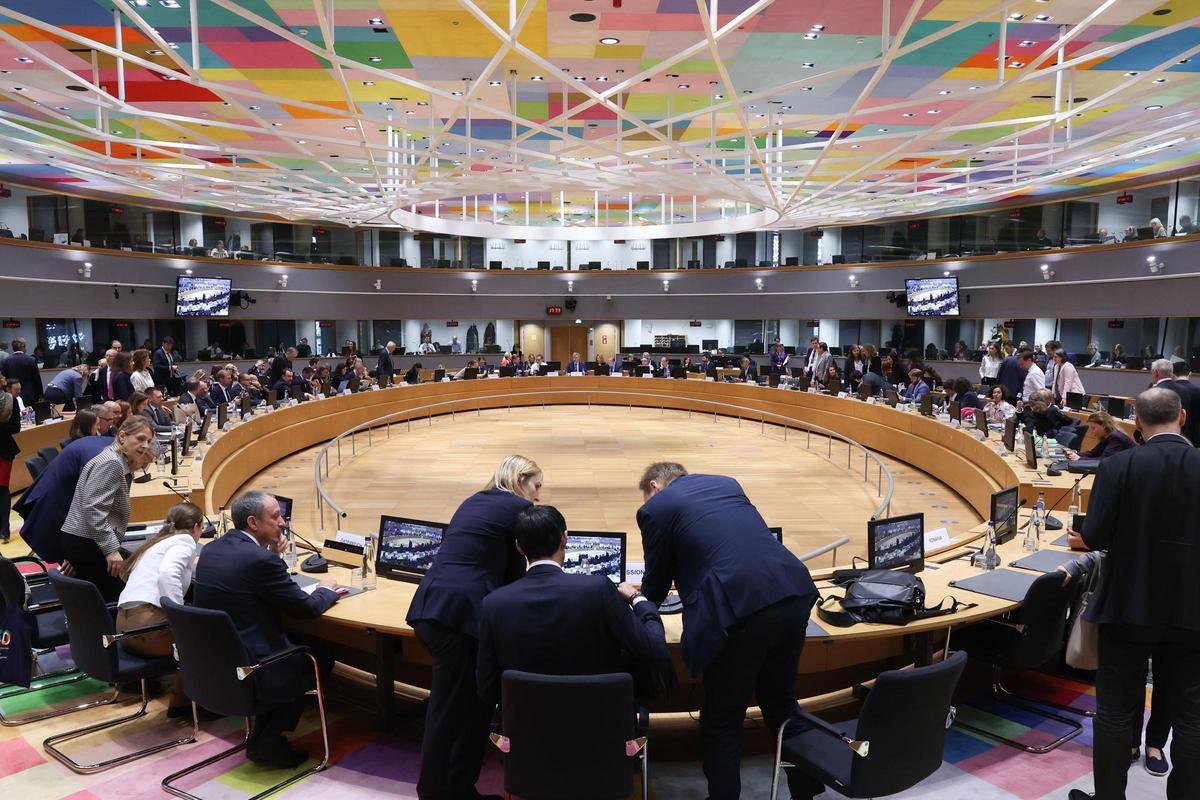 Los ministros de medio ambiente de la Unión Europea, reunidos en Bruselas.