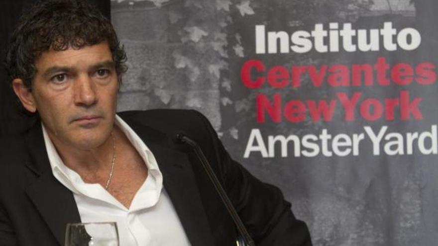 El actor malagueño en el Instituto Cervantes de Nueva York.