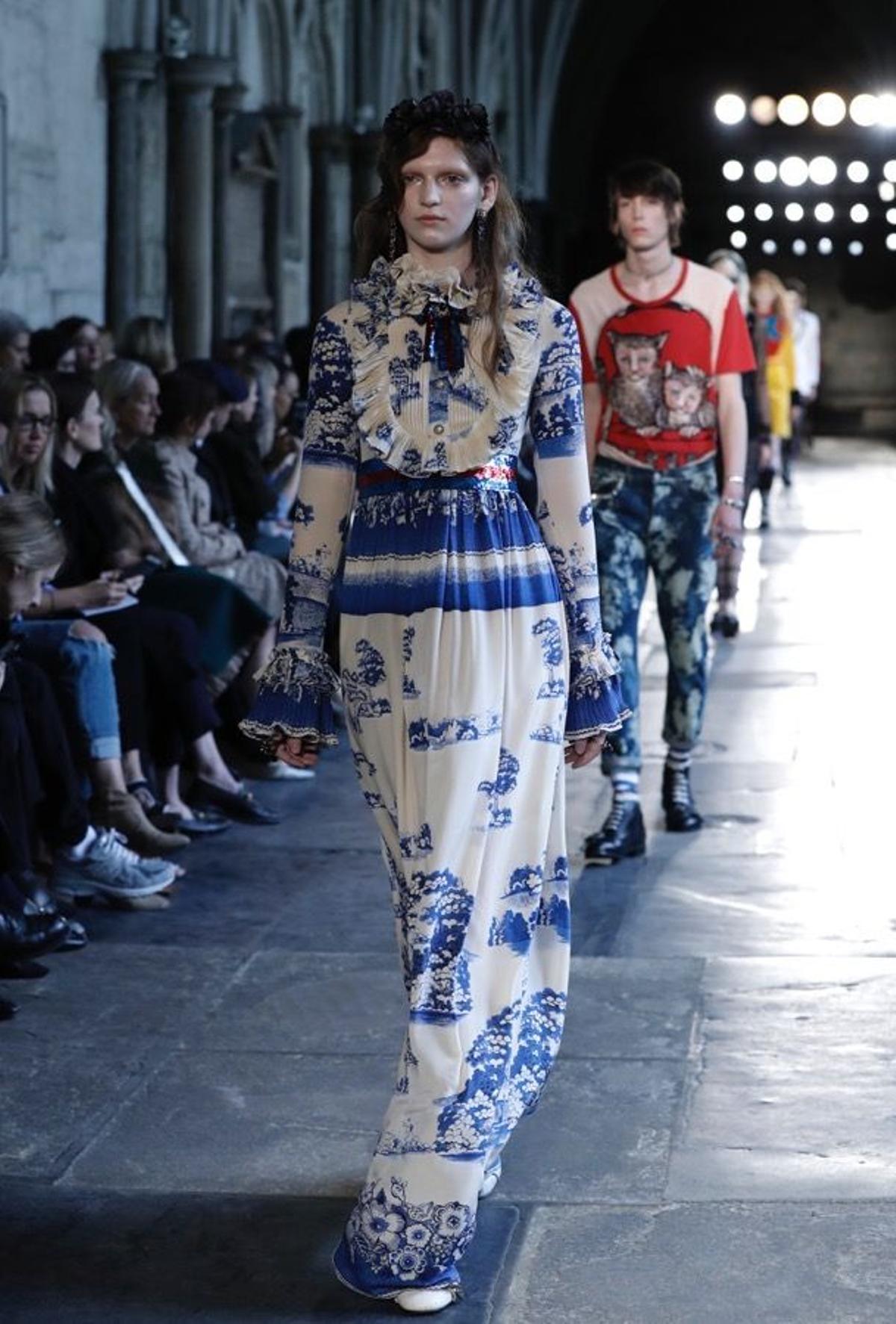 Desfile Gucci Resort 2017, print azulejo portugués