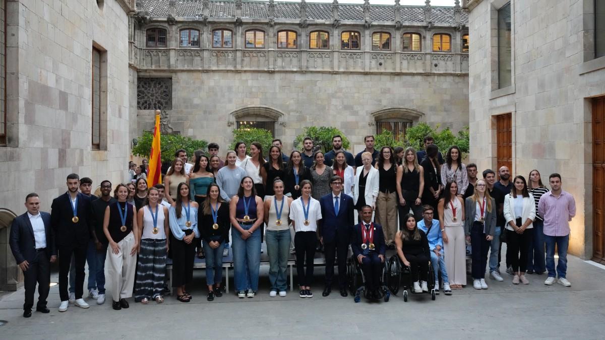 Acto de reconocimiento de deportistas Olímpicos con el president de la Generalitat Salvador Illa