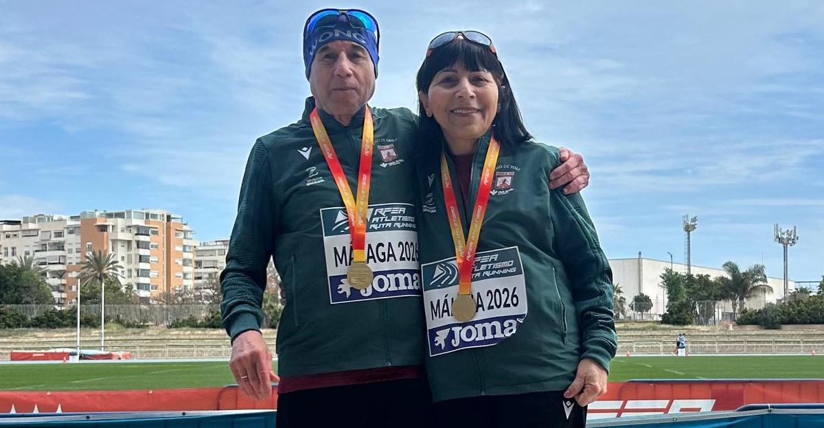José Luis Posado y María José Tomaz, en el podio.