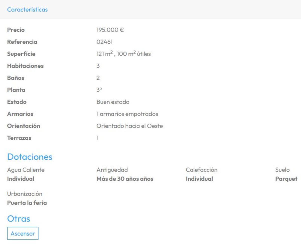 Características de la vivienda.