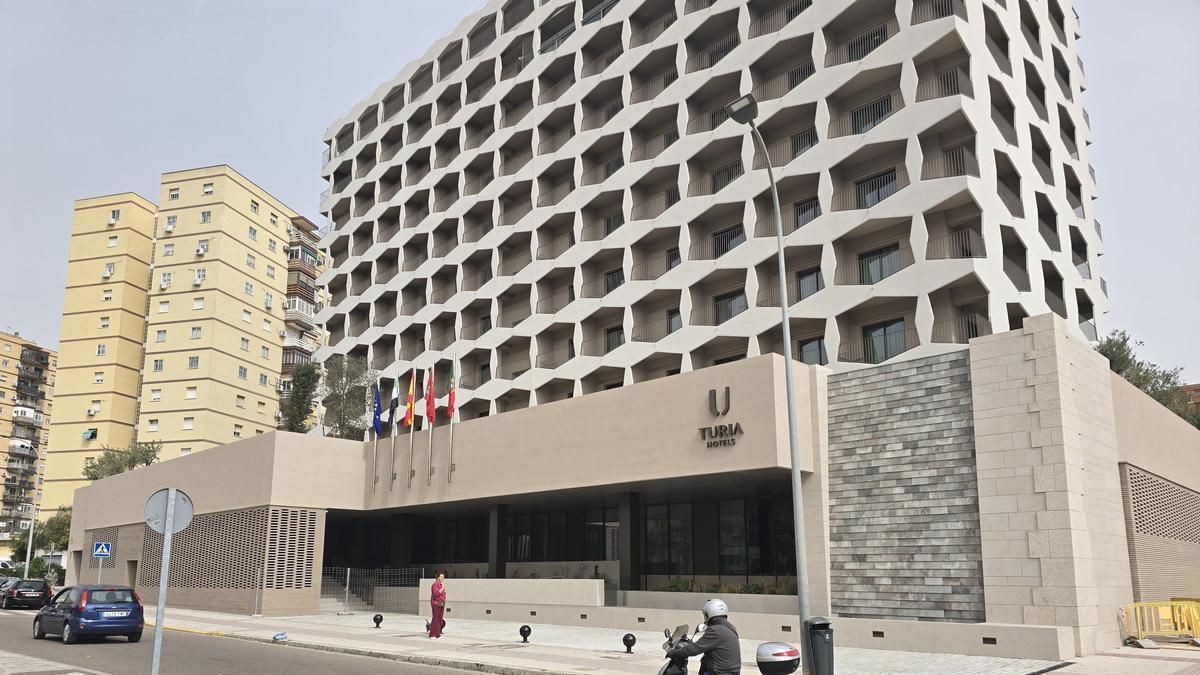 Estado actual del nuevo Hotel Turia en Badajoz.