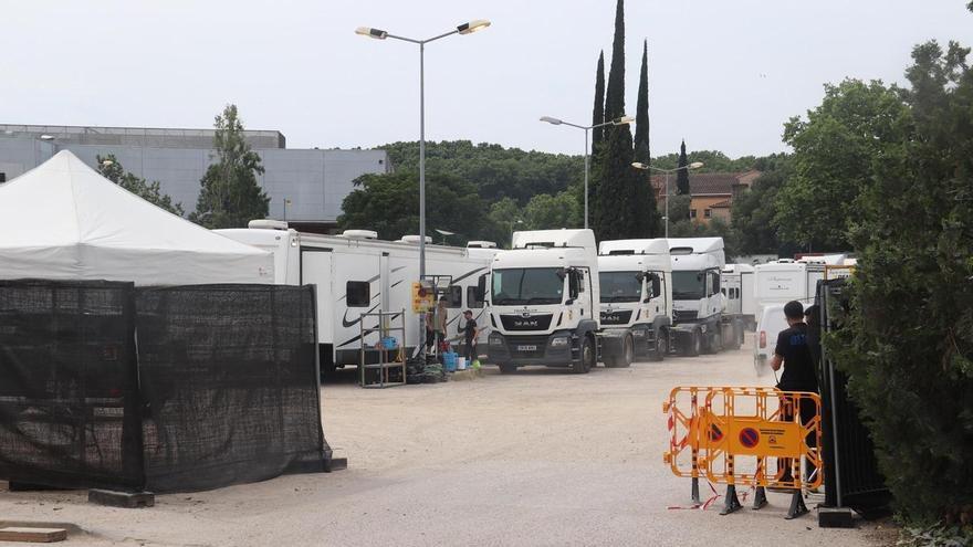 Les imatges dels preparatius per al rodatge de la sèrie 'Tomb Raider' a Girona