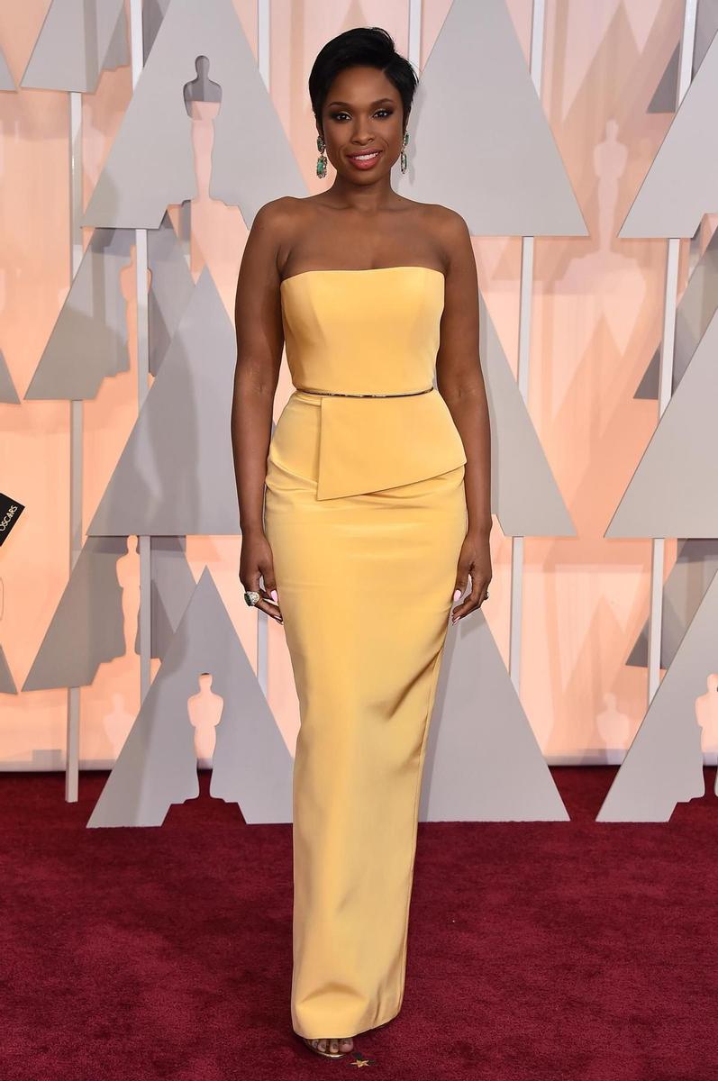 Oscar 2015, Jennifer Hudson con vestido de Romona Keveza