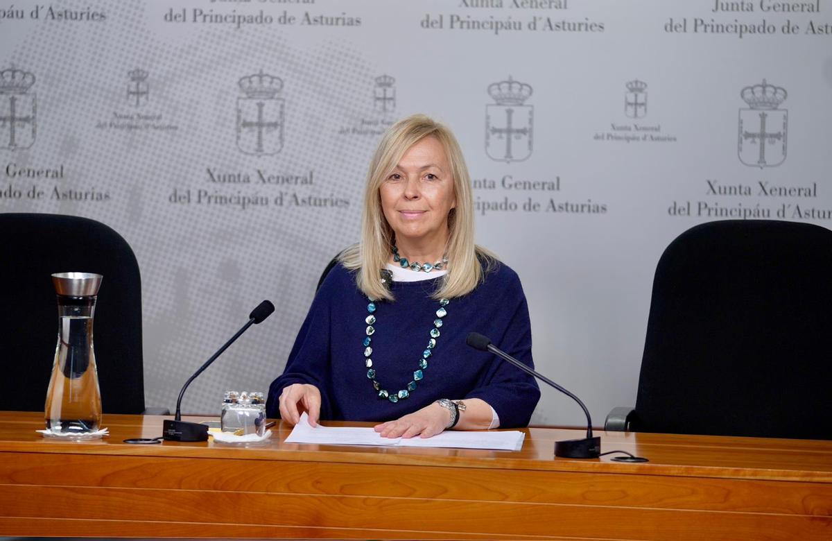 Sara Álvarez Rouco durante la rueda de prensa.
