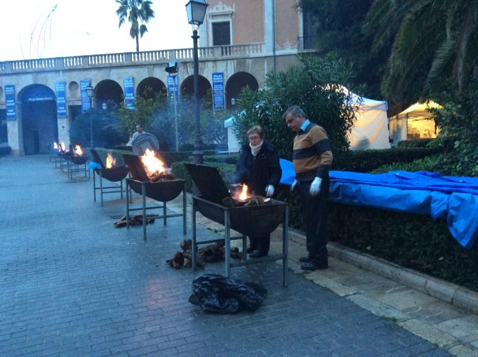 Palma feiert Sant Sebastià trotz Regen, Wind und Kälte