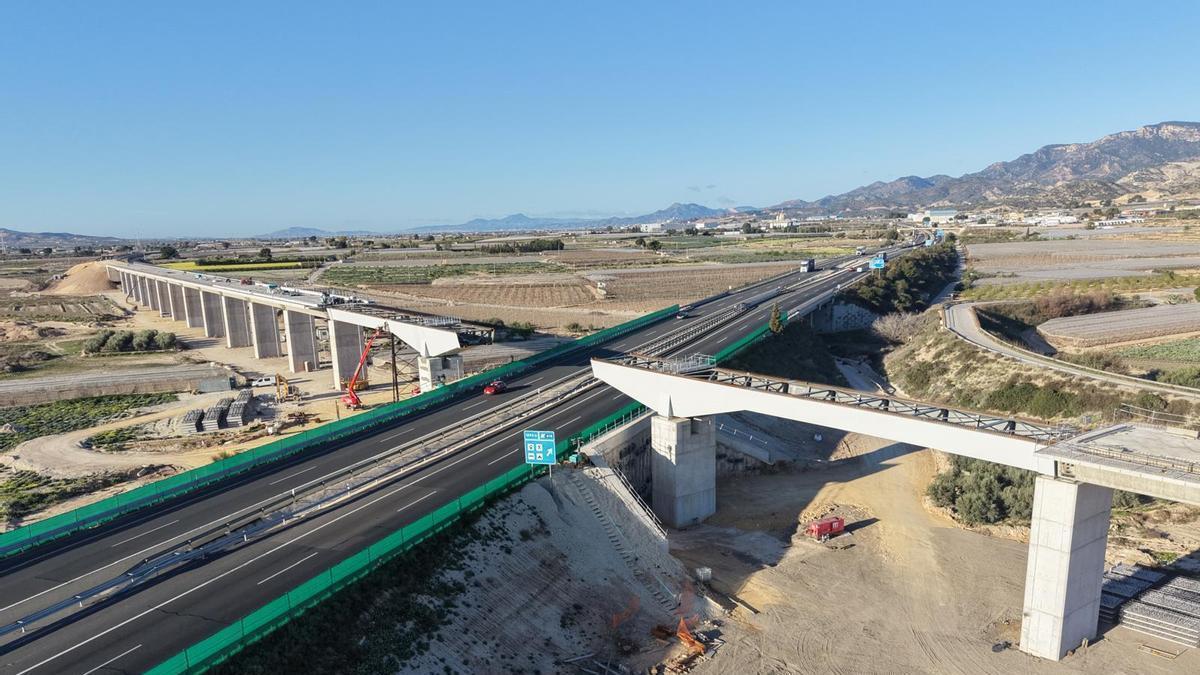 Obras del viaducto en Totana