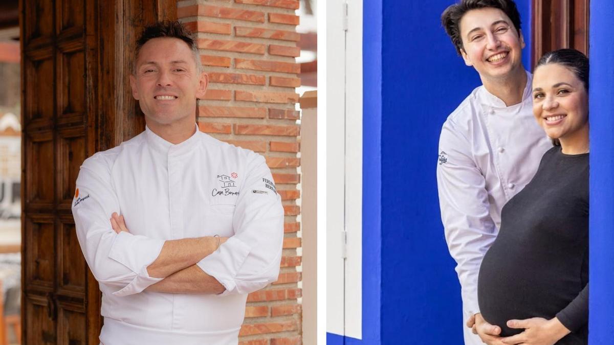 Ferdinando Bernardi (izquierda) y Ausiàs Signes y Felicia Guerra