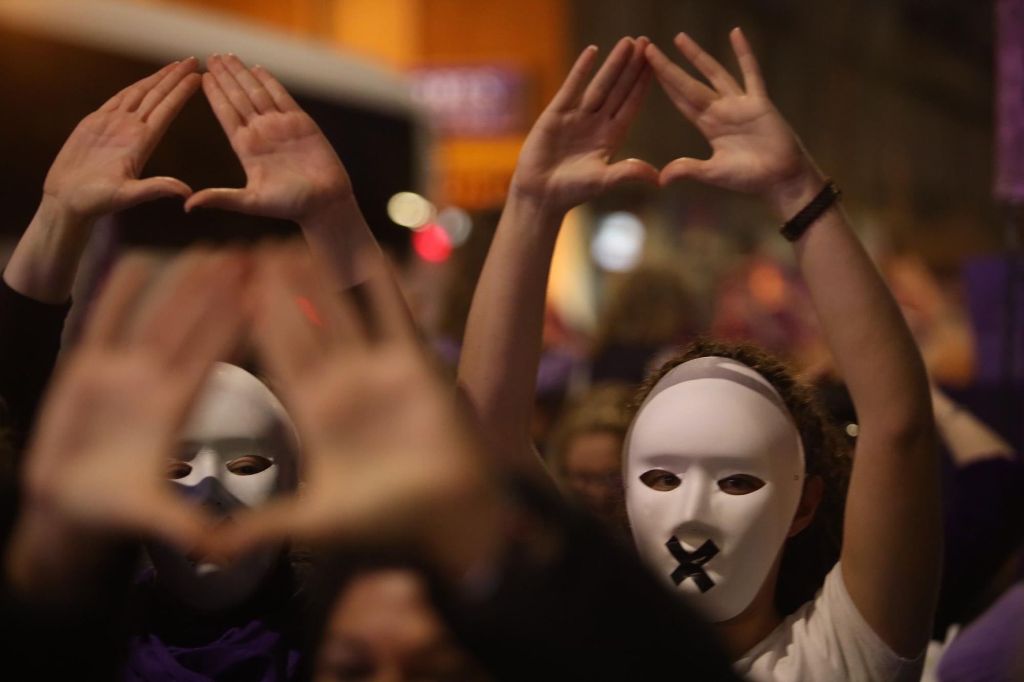 La marcha por el Día Internacional de la Mujer de Málaga, en imágenes