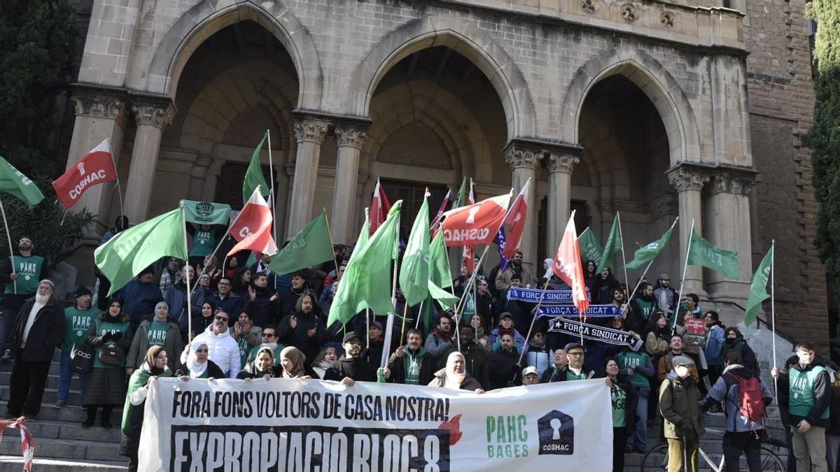 La manifestació produïda a Manresa