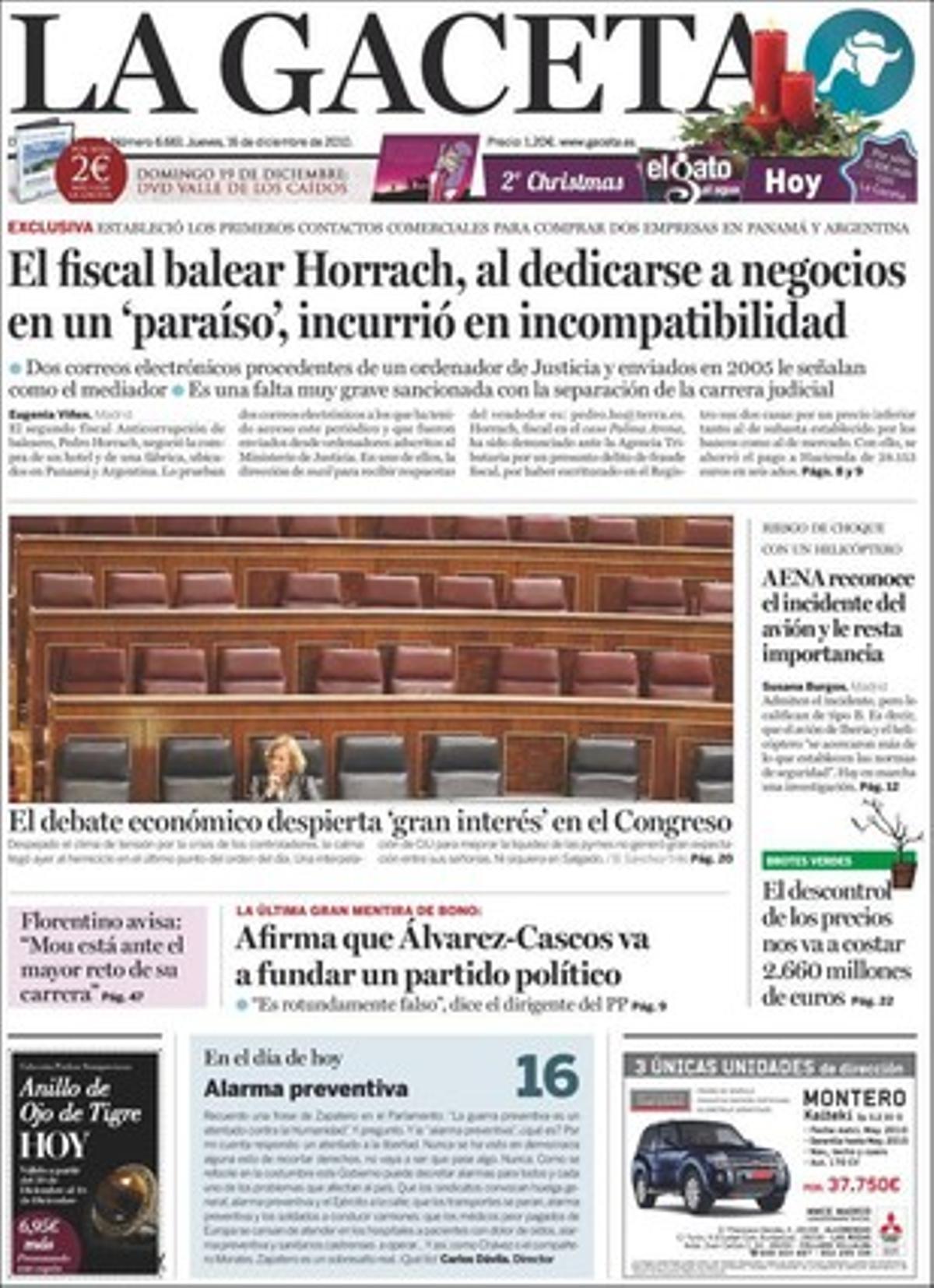 ’La Gaceta’ també explica a dins que Espanya ocupa el 12è lloc d’un rànquing de reputació mundial, perjudicada en el nostre cas pel dèficit en R+D+I, i que Espanya és el país de l’OCDE on més cau la pressió fiscal.