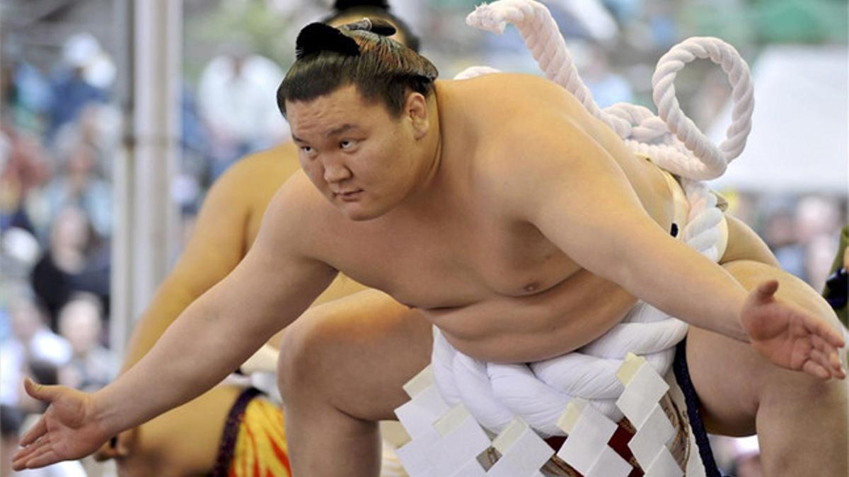 El campeón mongol de sumo Hakuho es un gran seguidor del FC Barcelona