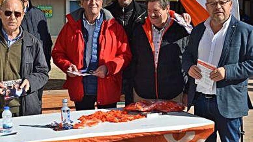 Bartolomé (derecha) junto a integrantes de C&#039;s en Santa María.