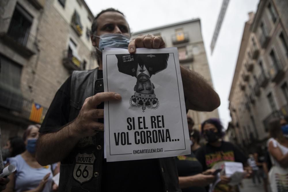 Concentració a Girona en contra de la monarquia