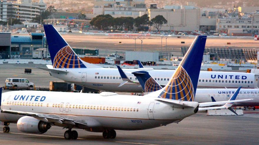 Aviones de la compañía United Airlines.