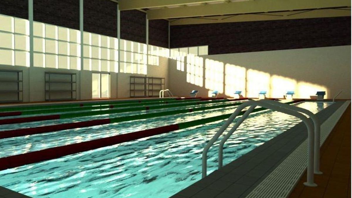 Proyecto de cubierta de la piscina climatizada.