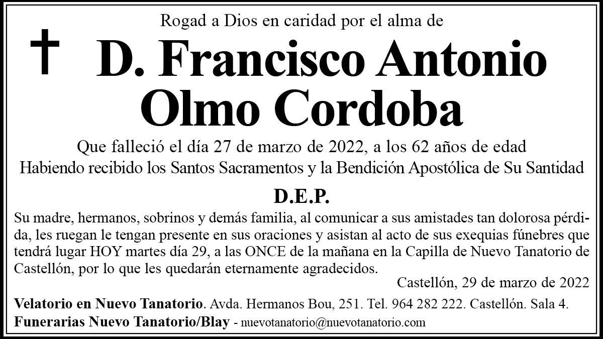 D. Francisco Antonio Olmo Córdoba