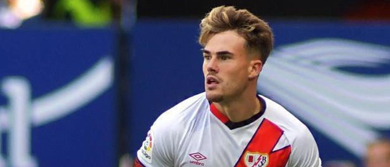 Chavarría, con la camiseta del Rayo en su debut ante Osasuna el pasado domingo.