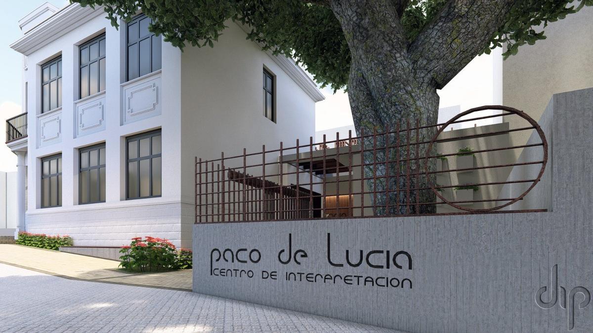 Imagen de la representación final del Centro de Interpretación Paco de Lucía, en Algeciras.