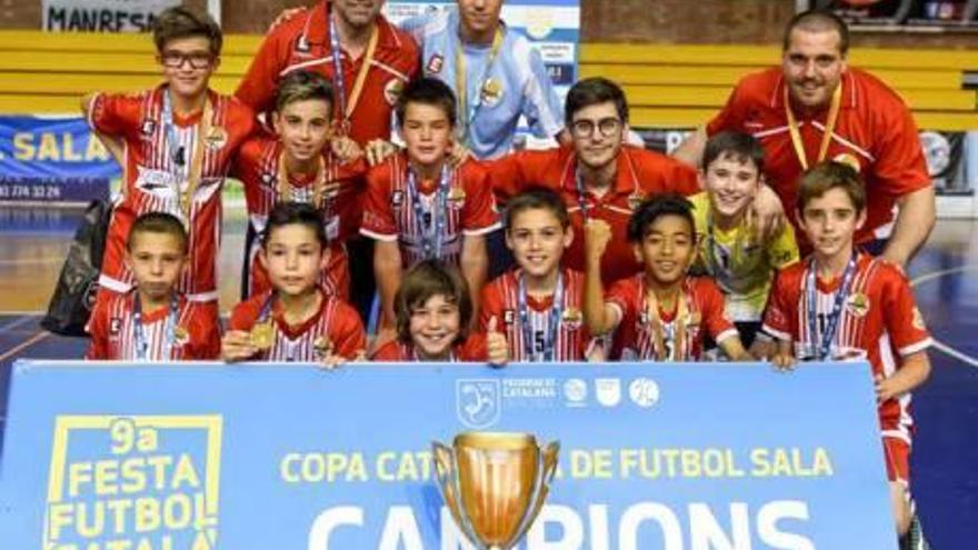 El Manresa FS benjamí va aconseguir la Copa Catalunuya en superar ahir el Canet