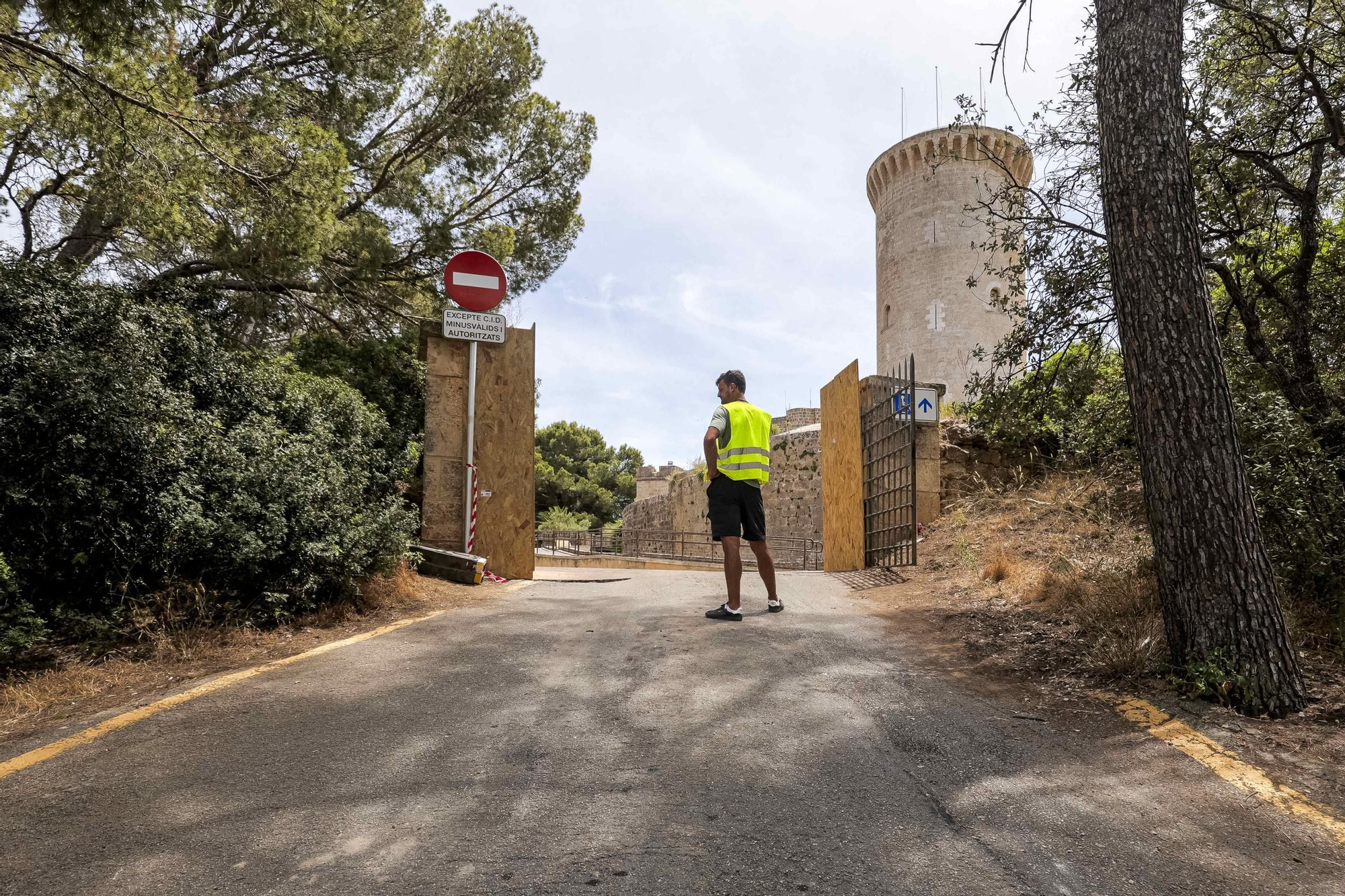 Las imágenes del desmontaje del desfile de Louis Vuitton en el castell de Bellver