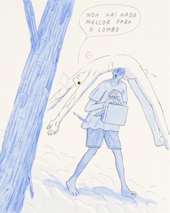 El dibujante, pintor y escritor Jacobo Fernández Serrano es el autor de 'Pikiblinder', un cómic inspirado en obras de autores como Urbano Lugrís, Castelao o Eugenio Granell