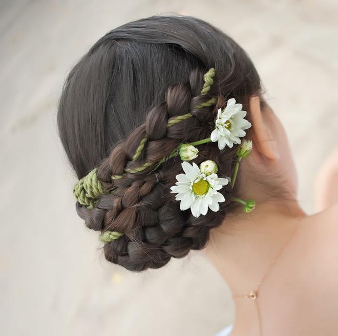 15 recogidos de novia: moño trenzado