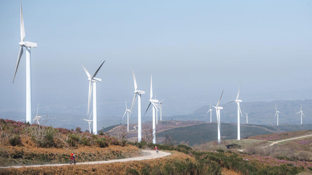 Parque eólico en Galicia.