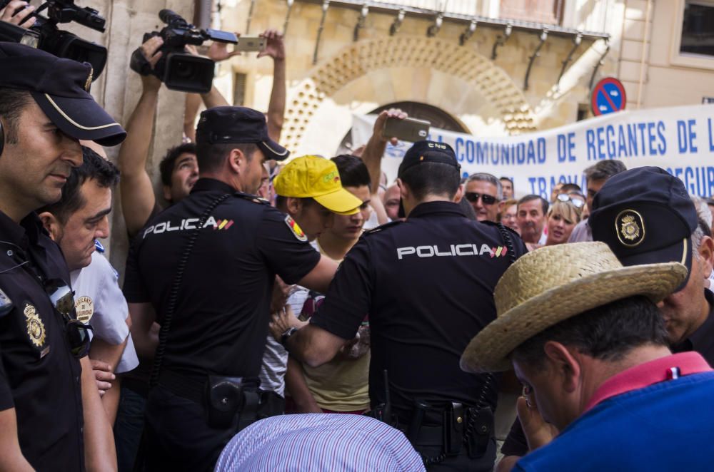 Tensión en la protesta de los agricultores