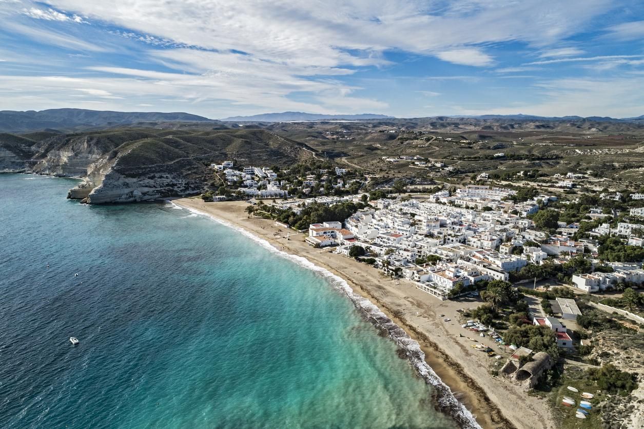 Vista aérea del Cabo de Gata en Almeria