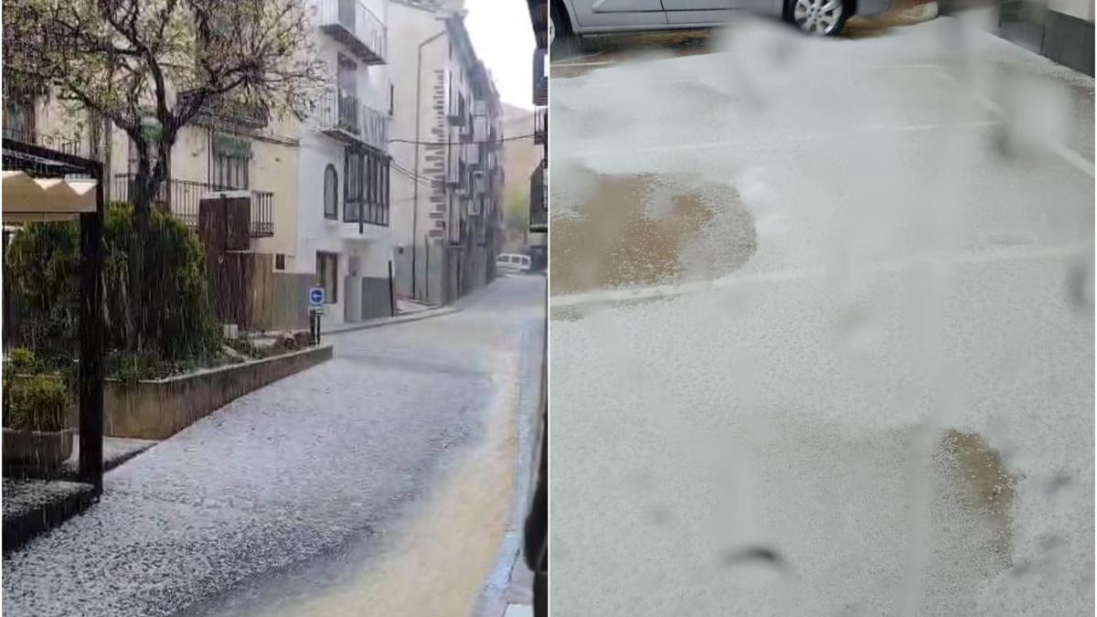 Fuerte granizada en Morella