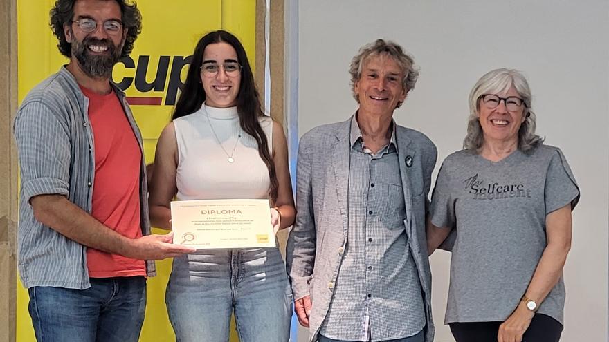 Aina Hontangas guanya el Premi de Recerca promogut per la CUP Palamós Vila-romà