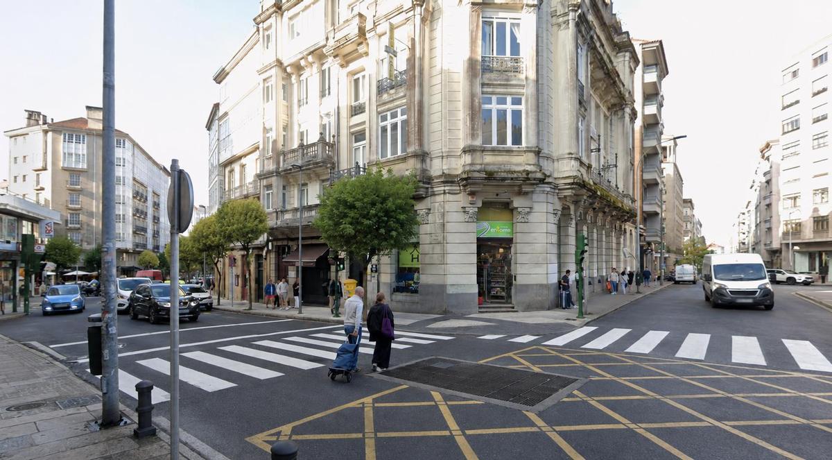 El conductor accedió a la rúa do Hórreo en sentido contrario desde la Praza de Galicia