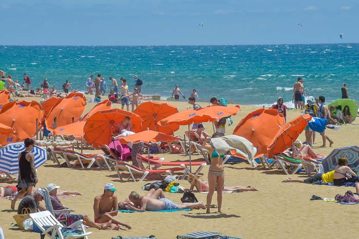 Viento en la playa de Maspalomas