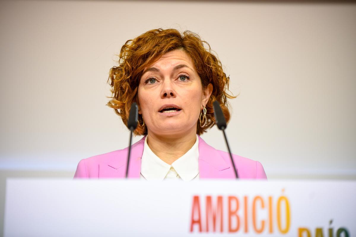 La secretaria general de ERC, Elisenda Alamany, este lunes.