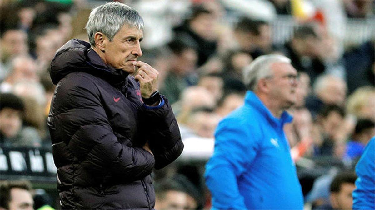 Setién analizó el partido tras la derrota en Mestalla