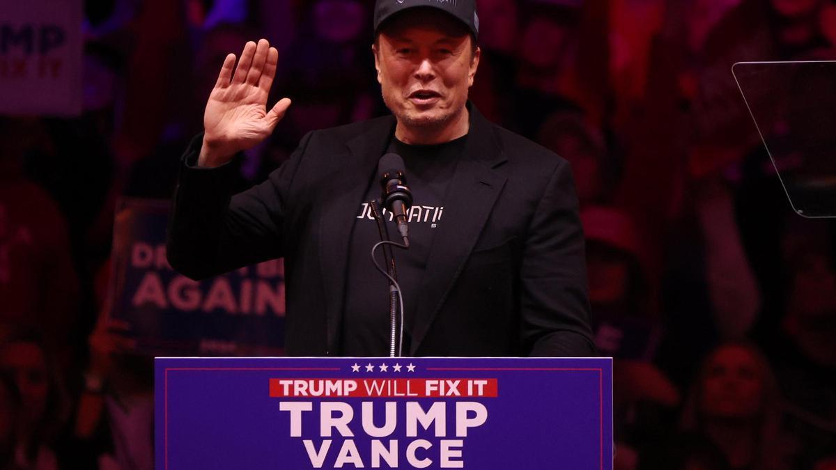 Elon Musk, durante la campaña de Trump.