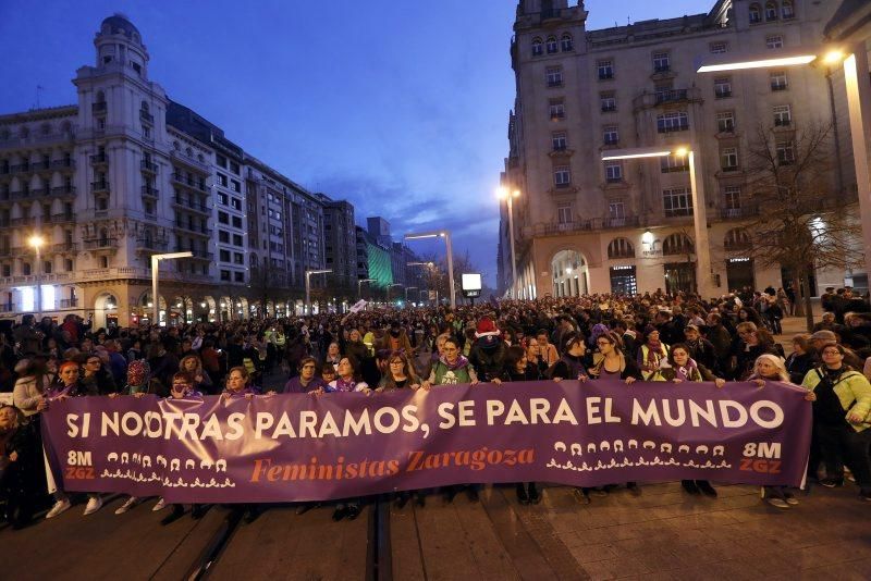 Fotogalería del 8-M en Zaragoza