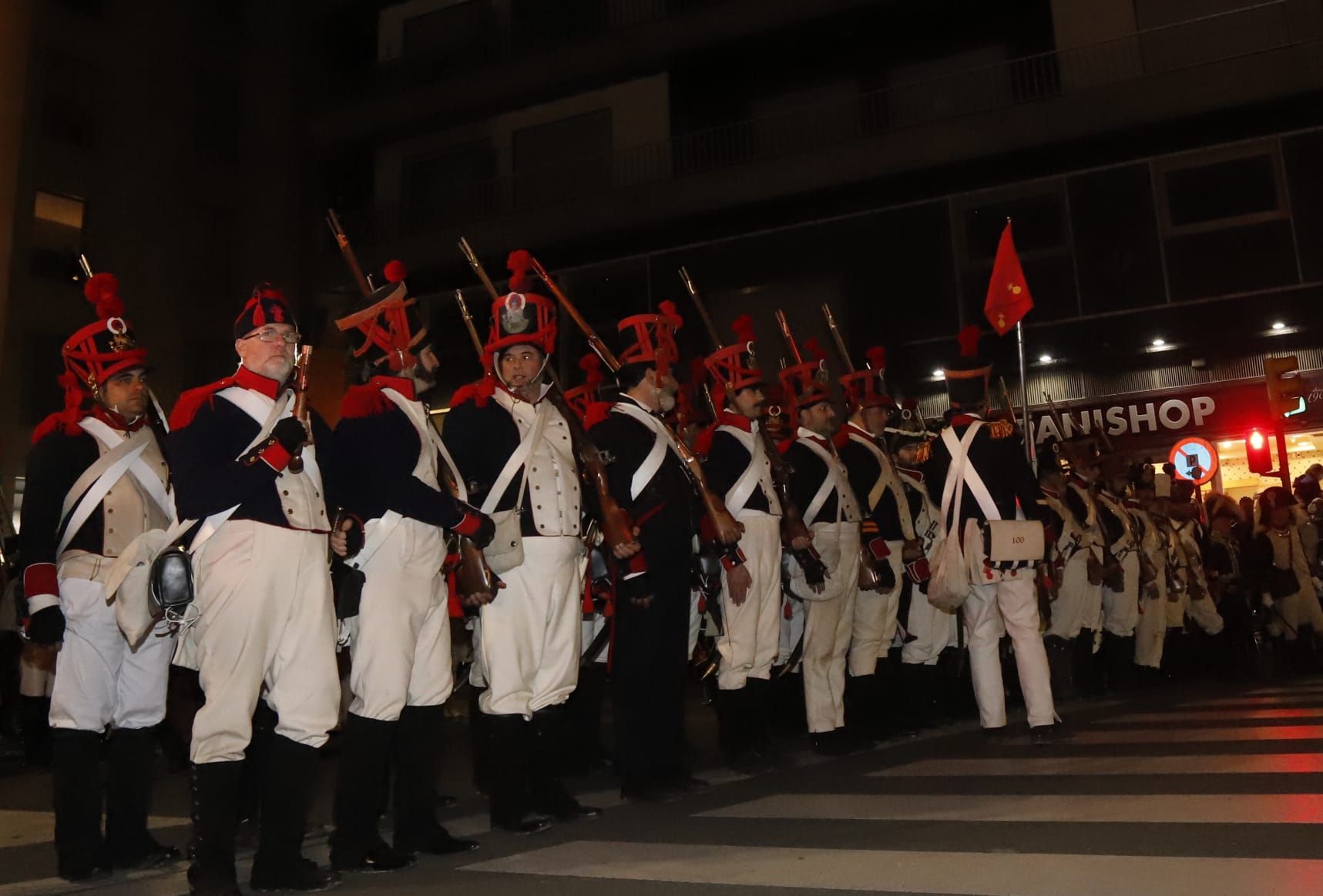 Desfile de las tropas de la recreación de los Sitios de Zaragoza