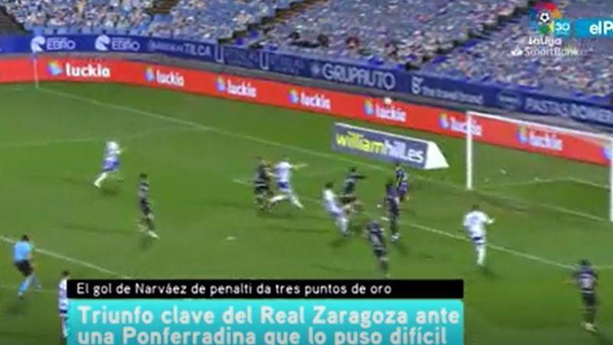 El Real Zaragoza se hace fuerte como local superando a la Ponferradina