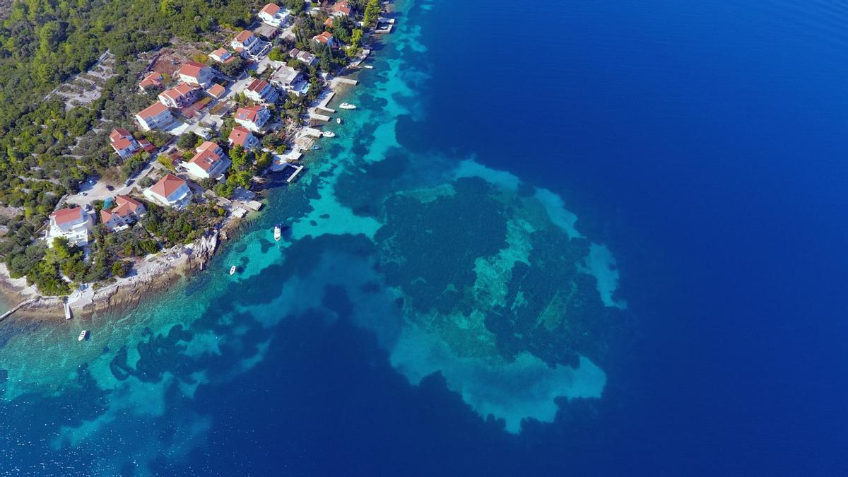 La isla actual a la que conectaba el camino encontrado