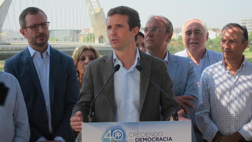 El líder del PP, Pablo Casado