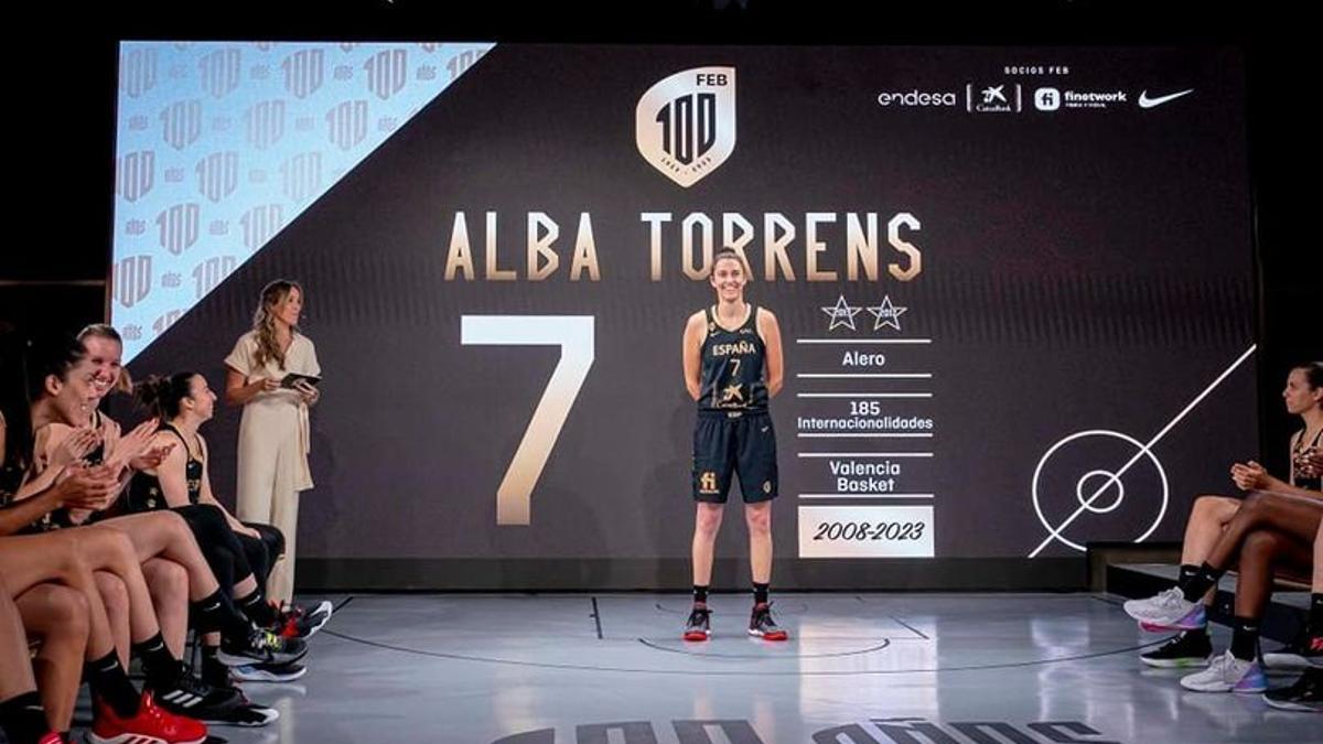 Alba Torrens, este martes en la presentación de la selección española que acude al Eurobasket.