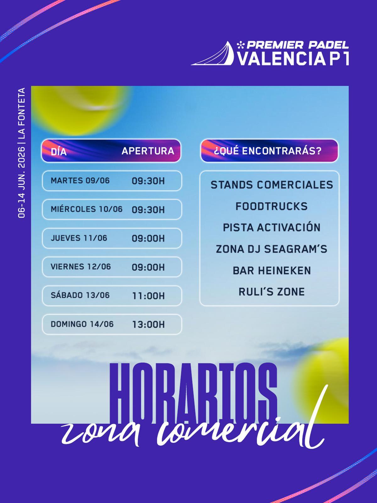 Planning Premier Padel Valencia