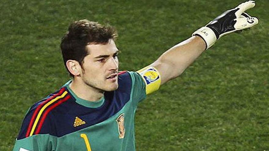 Iker Casillas, durante el España - Honduras