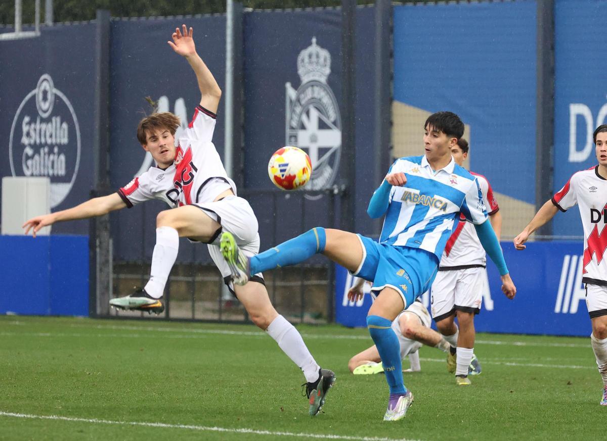 El Dépor juvenil se impone al Rayo (4-1) y avanza a cuartos en la Copa del Rey