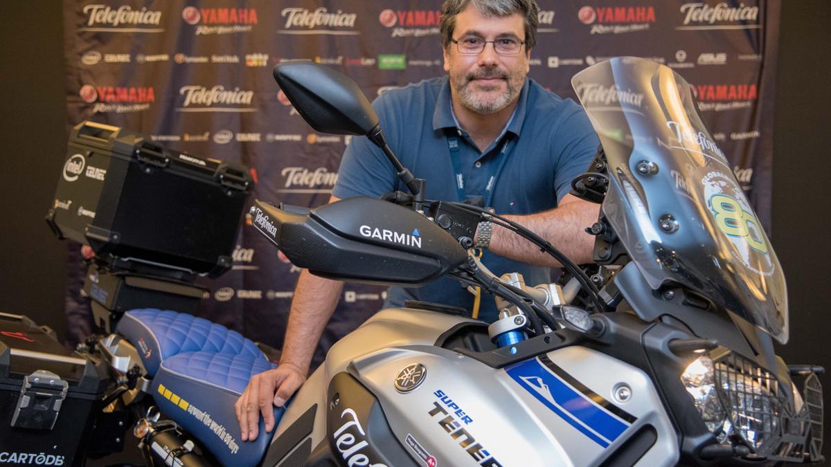 Hugo Scagnetti, protagonista de la Globalrider, primera vuelta al mundo en solitario en una moto conectada